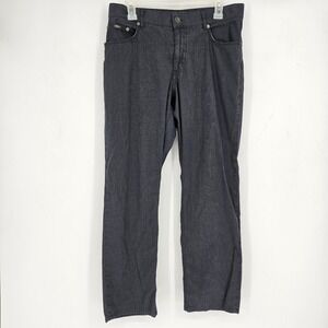 Brax Cooper Pants Mens 33 x 32 Black Regular Fit Casual Preppy Stretch Straight